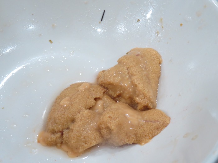紫海膽的五條生殖腺
