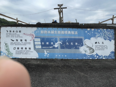 鮮物本舖生態循環養殖法看板